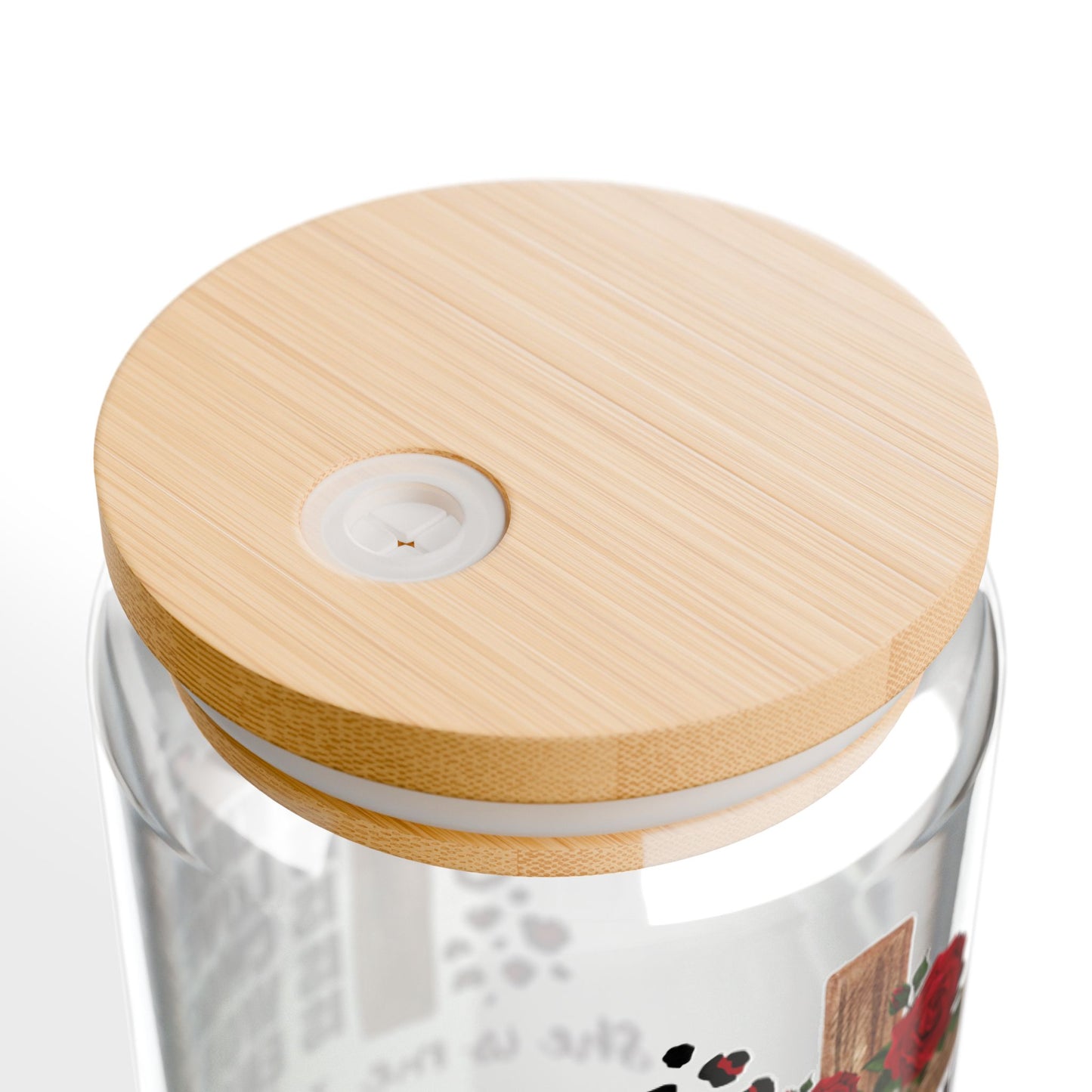 Inspirational Sipper Glass - 16oz, Motivational Drinkware, Perfect Gift for Her, Encouraging Quotes Tumbler, Self-Love Sipper (RED)