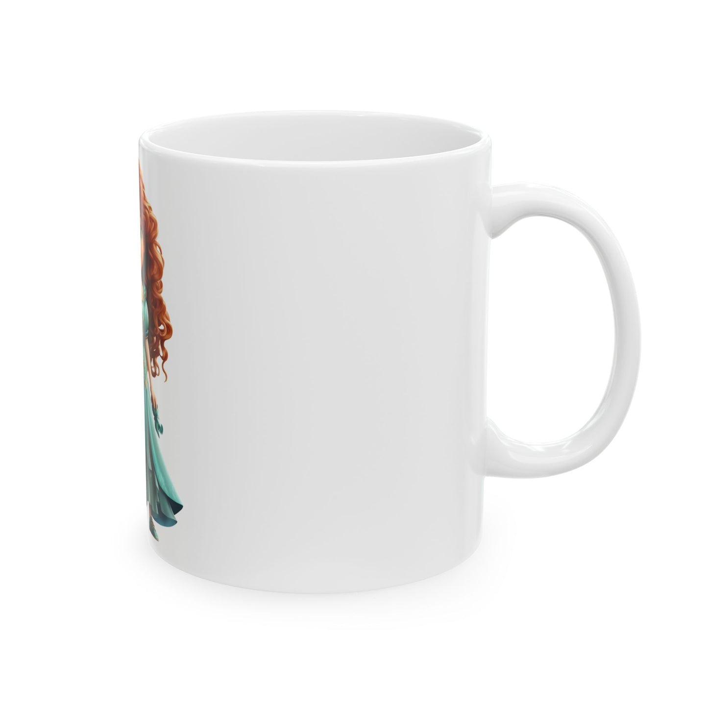 Merida Archer Princess Ceramic Mug — Cute Redhead Archer Coffee Cup (11oz/15oz)