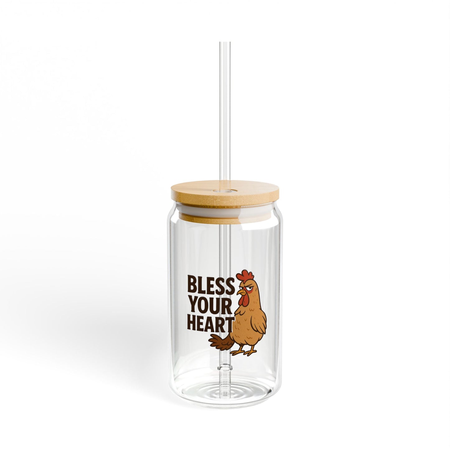 Bless Your Heart Sipper Glass, Funny Drinkware, Southern Home Decor, GIFTS for Her, Unique Kitchen Accessory, 16oz