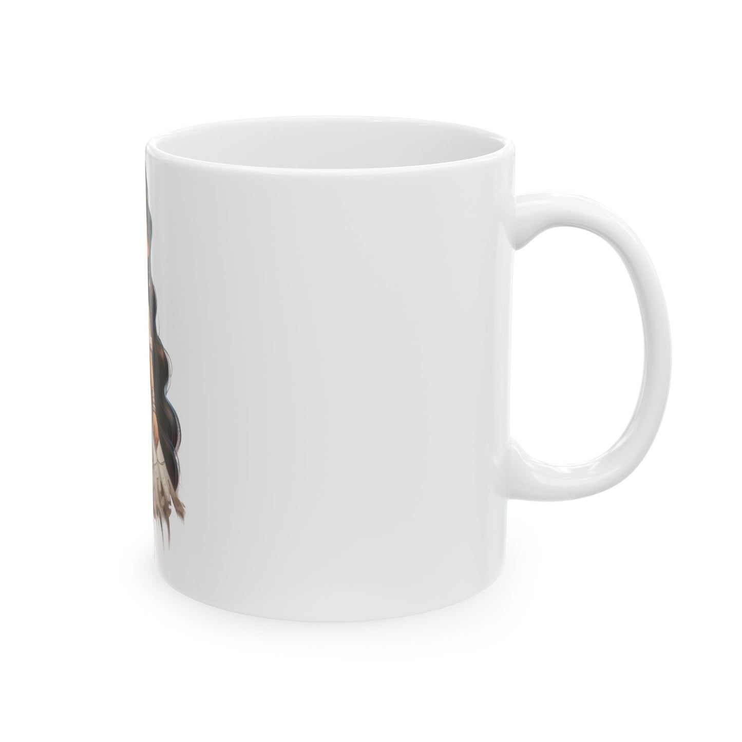 Princess Girl Character Ceramic Mug – Cute Fantasy Cartoon Coffee Cup (11oz/15oz)