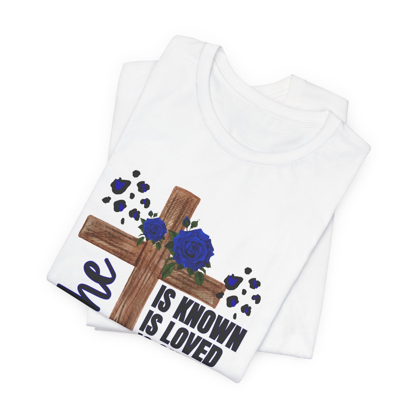 Faith-Inspired Unisex Jersey Tee, Inspirational T-Shirt for Women, Spiritual Gift, Church Events, Empowerment Apparel, Everyday Wear (BLUE)
