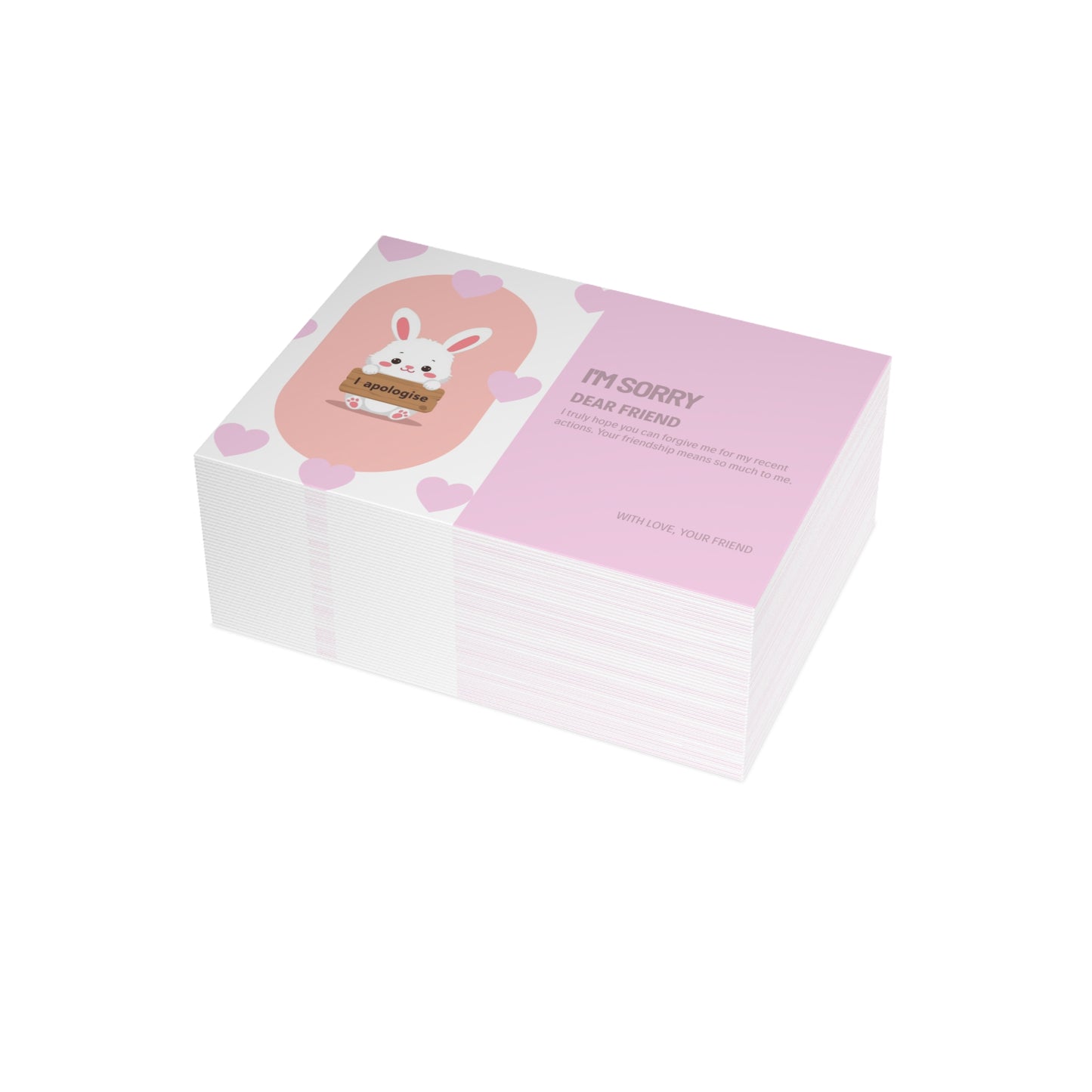 Bunny Apologies Postcard Bundles (envelopes included)