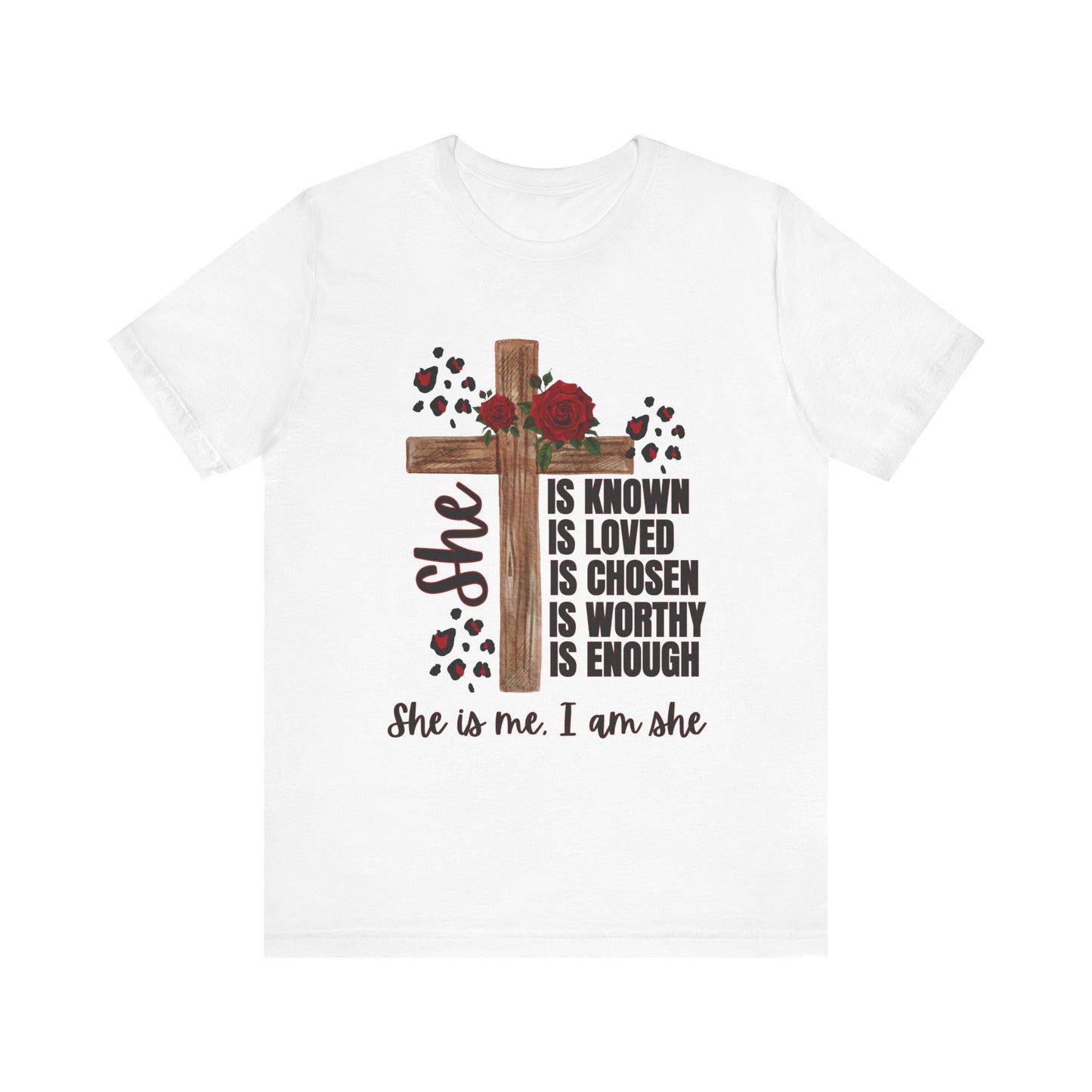 Faith-Inspired Unisex Jersey Tee, Inspirational T-Shirt for Women, Spiritual Gift, Church Events, Empowerment Apparel, Everyday Wear