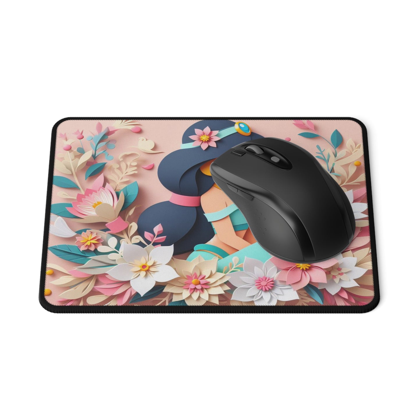 Elegant Floral Princess Non-Slip Gaming Mouse Pad – Perfect for Gamers and Decor Lovers (PRINCESS J)