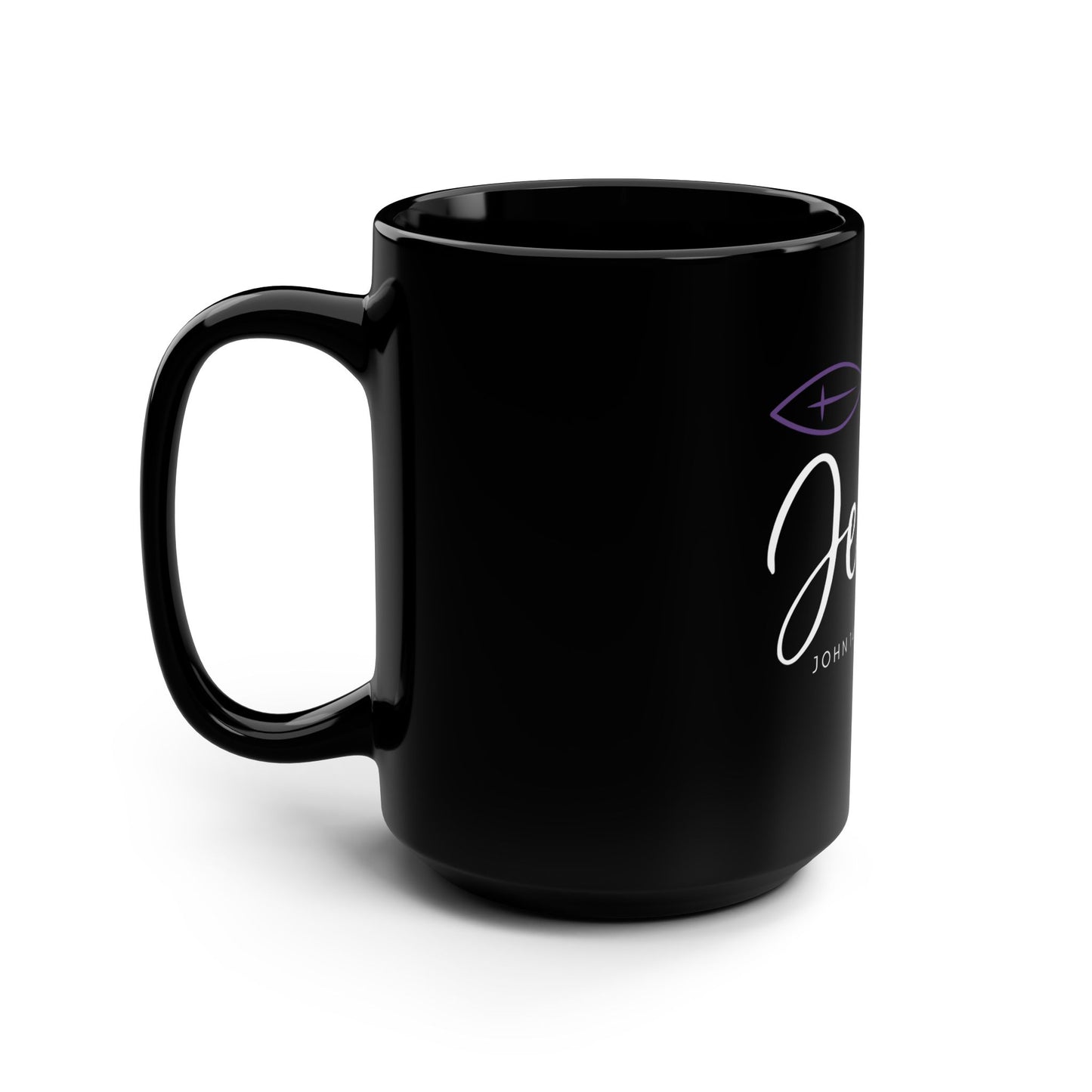 Christian Jesus 15oz Black Mug — "The Way, The Truth, The Life" (John 14:6)