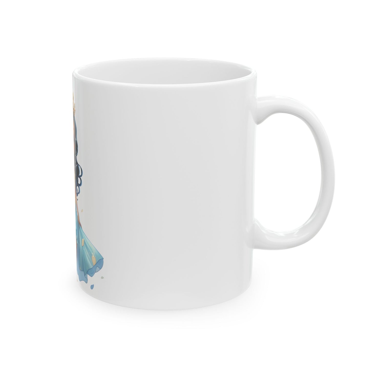 Princess Girl Ceramic Mug – Cute Crowned Princess Design (11oz, 15oz)