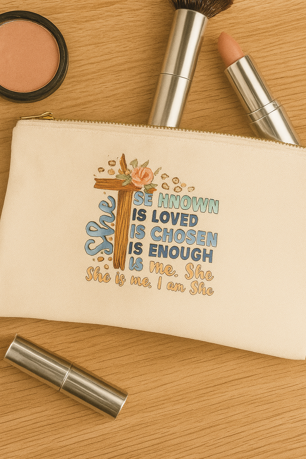 She is Makeup zipper bag - M