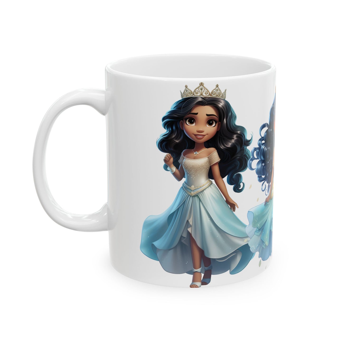 Princess Girls Ceramic Mug — Cute Cartoon Royalty Tea Coffee Cup (11oz/15oz)