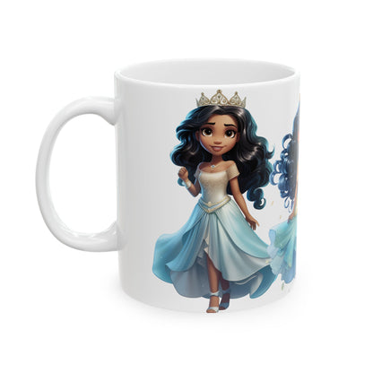 Princess Girls Ceramic Mug — Cute Cartoon Royalty Tea Coffee Cup (11oz/15oz)