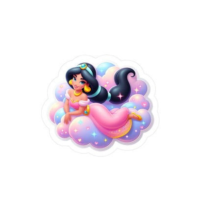 Princess Jasmine  Vinyl Decals, Cute Wall Stickers, Kids Room Decor, Fantasy Decor, Gift for Disney Lovers, Playful Home Accents