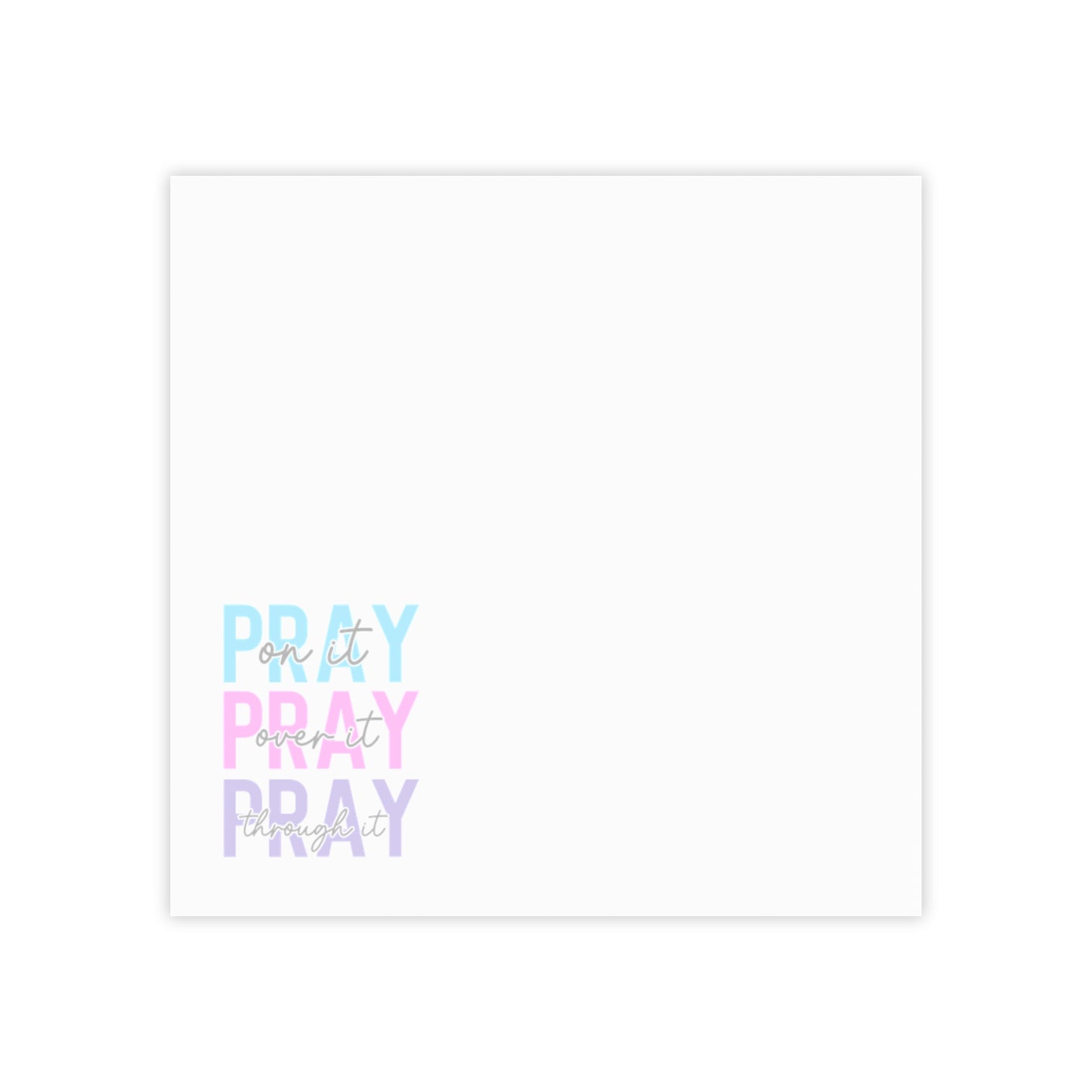 Prayer Post-it Note Pads — Pastel "Pray" Sticky Notes for Church, Devotions & Gifts