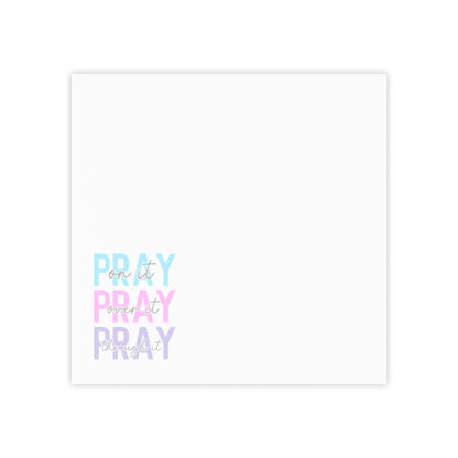Prayer Post-it Note Pads — Pastel "Pray" Sticky Notes for Church, Devotions & Gifts