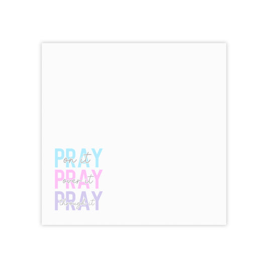 Prayer Post-it Note Pads — Pastel "Pray" Sticky Notes for Church, Devotions & Gifts