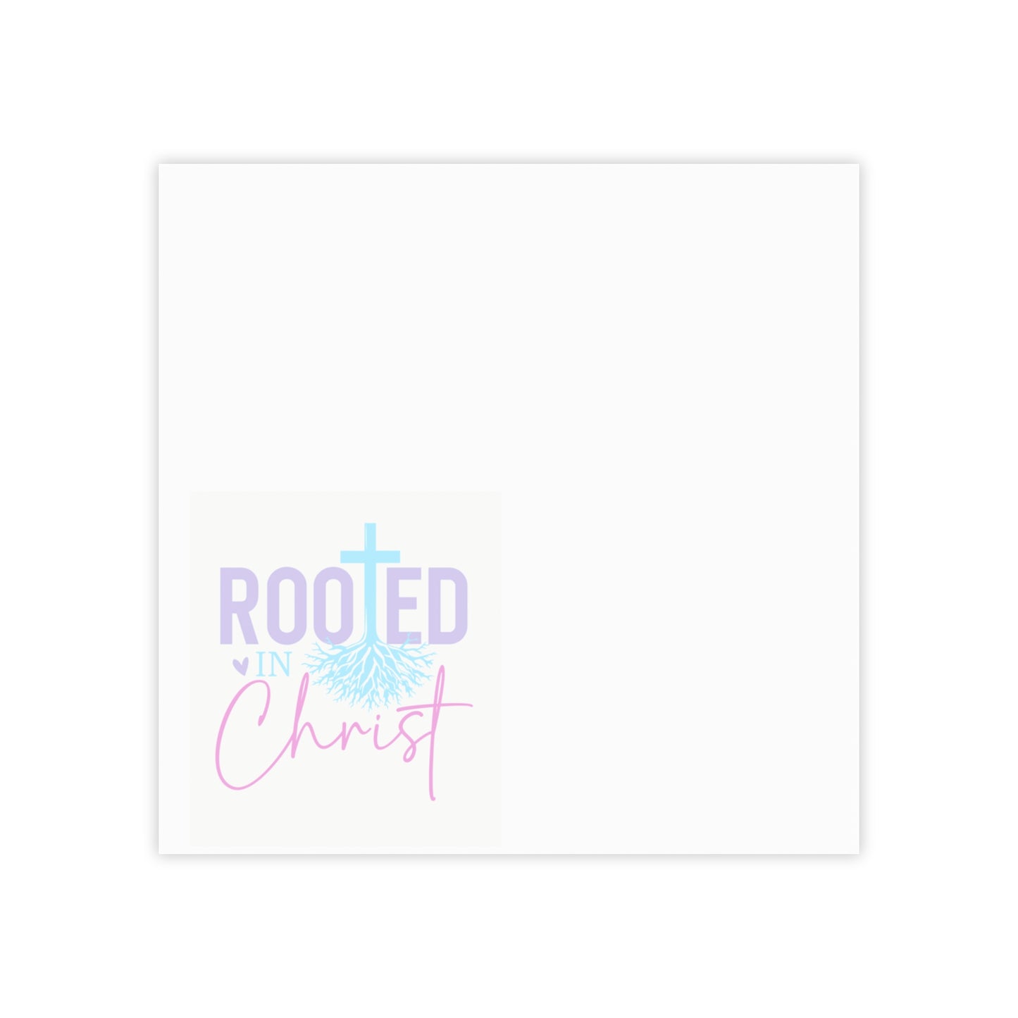 Rooted in Christ Post-it Notes — Faith-Inspired Sticky Note Pads (Pastel Cross Design)