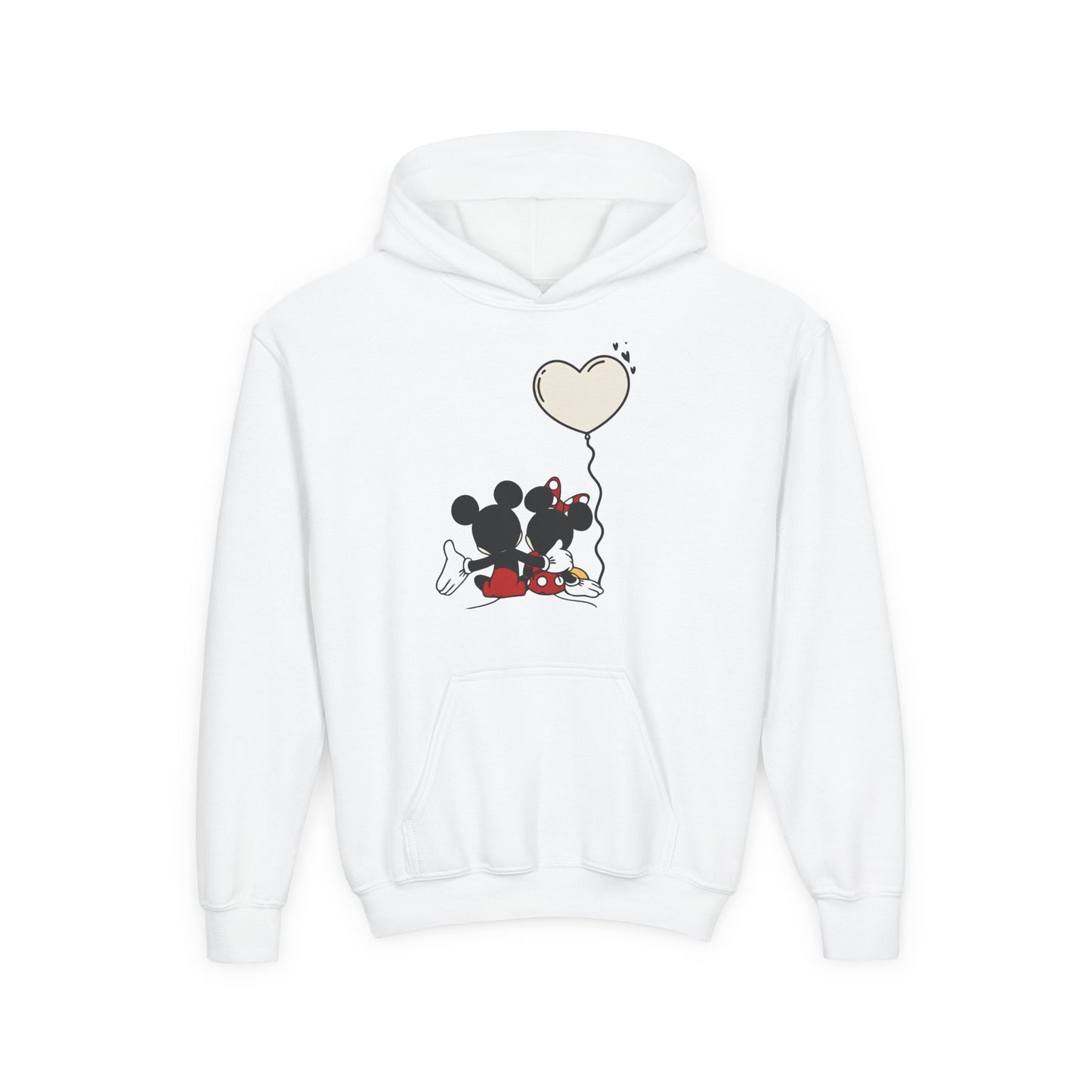 Kids Valentine Hoodie — Cute Silhouette with Heart Balloon
