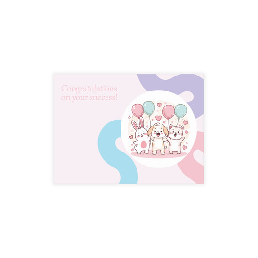 Congratulations - Postcard Bundles (envelopes included) Cute Animals