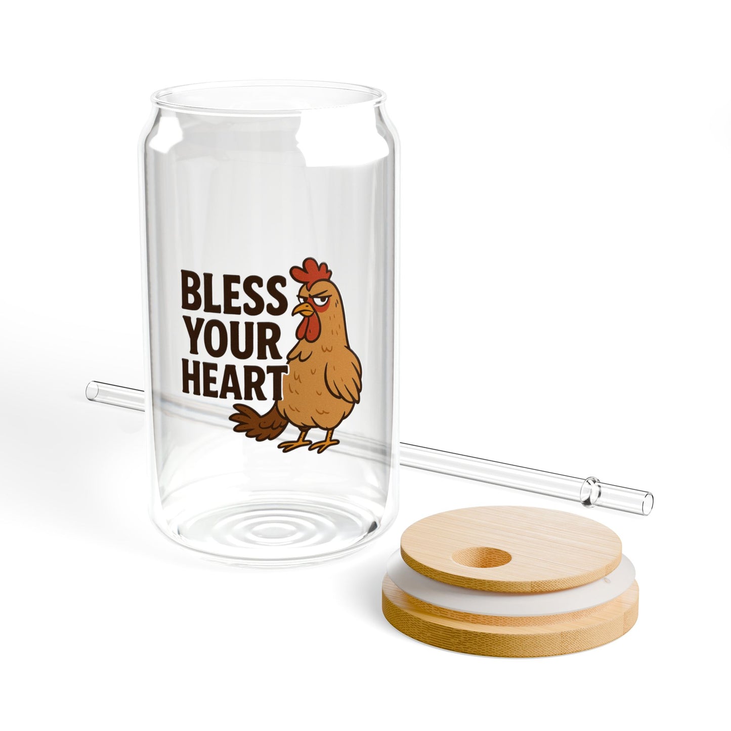 Bless Your Heart Sipper Glass, Funny Drinkware, Southern Home Decor, GIFTS for Her, Unique Kitchen Accessory, 16oz