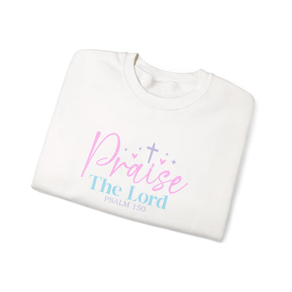 Praise The Lord Crewneck Sweatshirt – Pastel Christian Faith Pullover (Psalm 150)