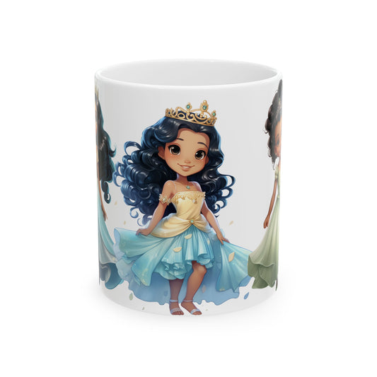 Princess Girls Ceramic Mug — Cute Cartoon Royalty Tea Coffee Cup (11oz/15oz)