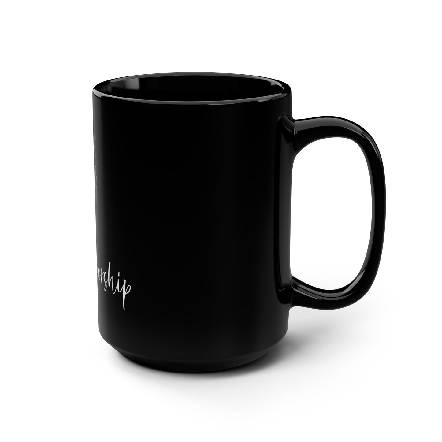 Made to Worship Black Mug — 15 oz Christian Coffee Mug (Psalm 95:1)