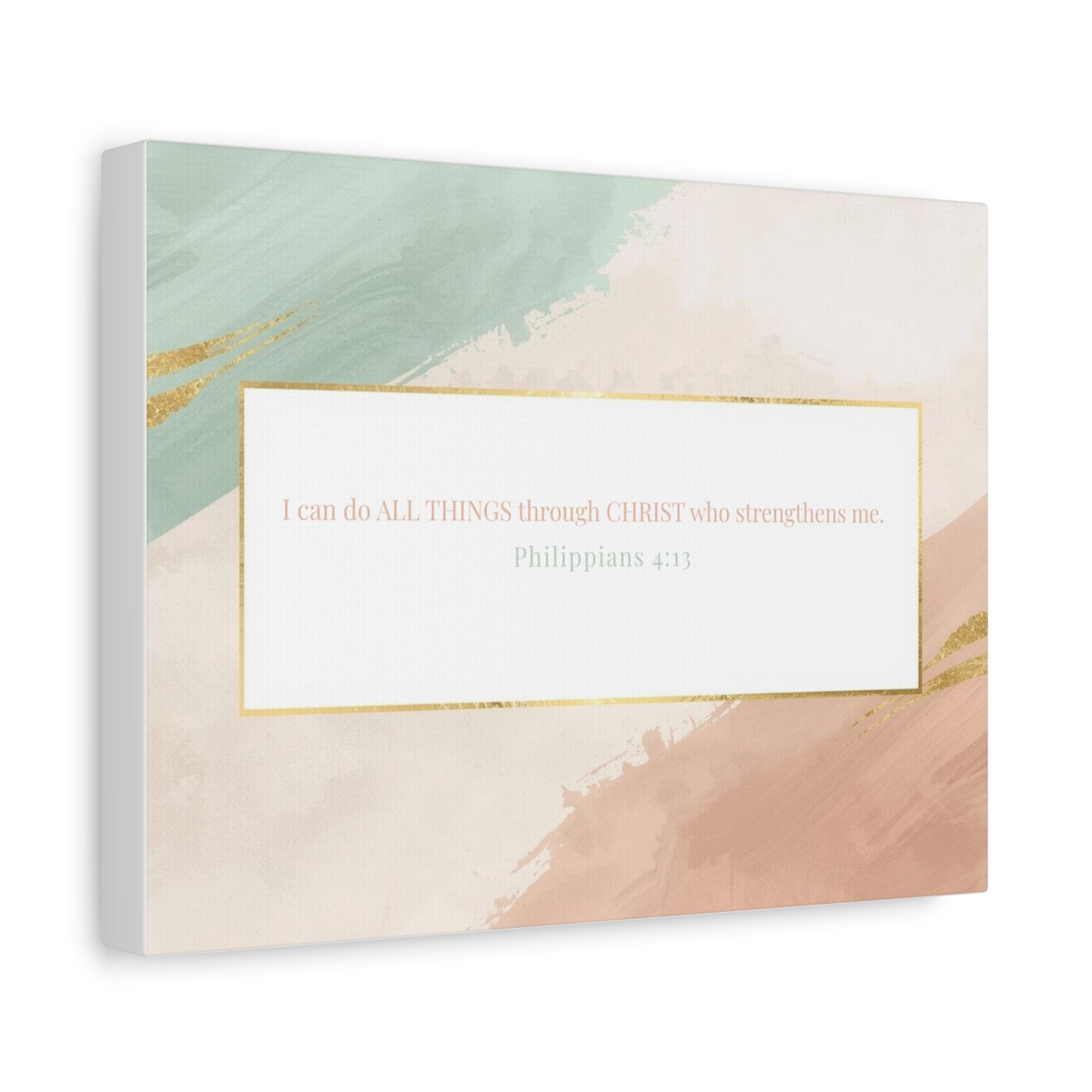 Inspirational Scripture Canvas — "I can do ALL THINGS through CHRIST" (Philippians 4:13)