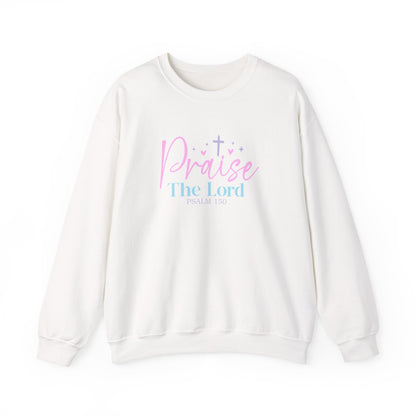 Praise The Lord Crewneck Sweatshirt – Pastel Christian Faith Pullover (Psalm 150)