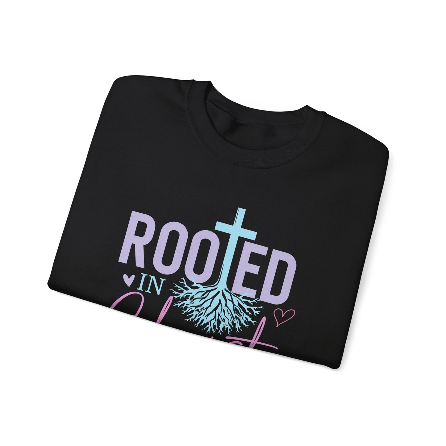 Rooted in Christ Crewneck Sweatshirt — Christian Faith Pullover