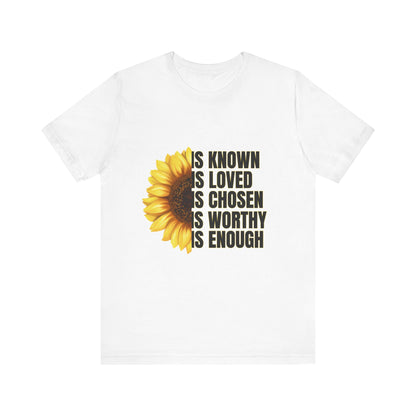 Sunflower Affirmation Tee - Feel Loved & Worthy (SUNFLOWER)