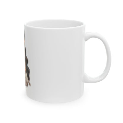 Princess Girl Character Ceramic Mug – Cute Fantasy Cartoon Coffee Cup (11oz/15oz)