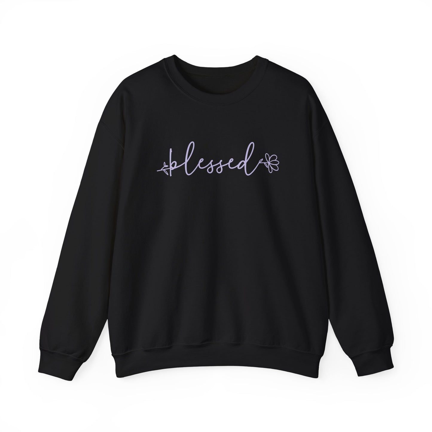 Blessed Script Crewneck Sweatshirt — Cozy Inspirational Pullover for Women & Men
