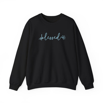 Blessed Floral Crewneck Sweatshirt — Cozy Inspirational Pullover