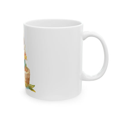 Birthday Princess Ceramic Mug – Cute Girl on Cake 11oz/15oz