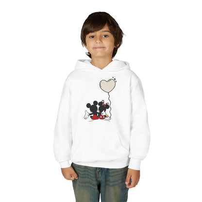 Kids Valentine Hoodie — Cute Silhouette with Heart Balloon