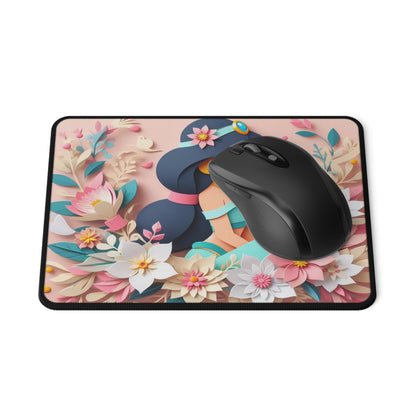 Elegant Floral Princess Non-Slip Gaming Mouse Pad – Perfect for Gamers and Decor Lovers (PRINCESS J)