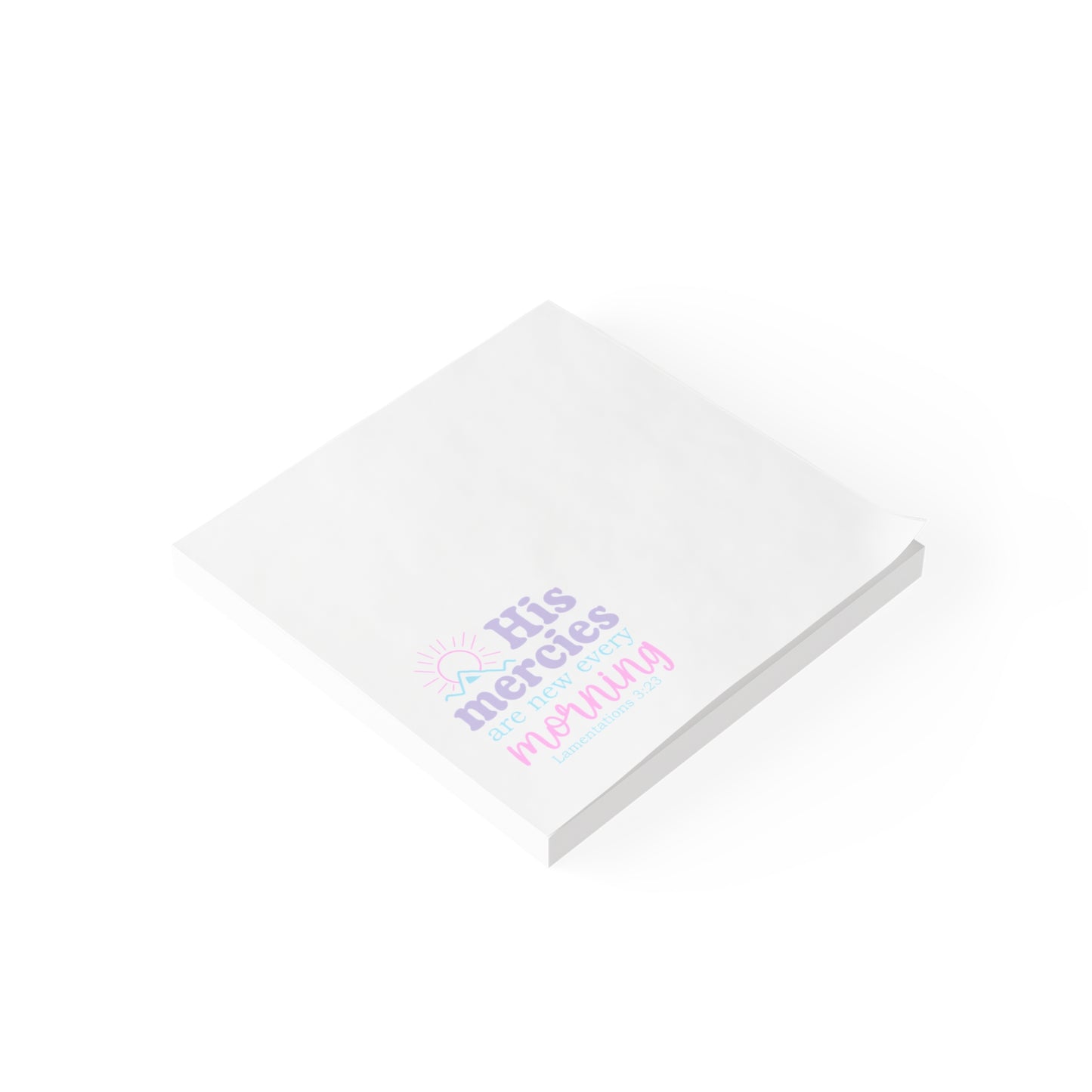 Post-it Note Pad — "His mercies are new every morning" Inspirational Sticky Notes