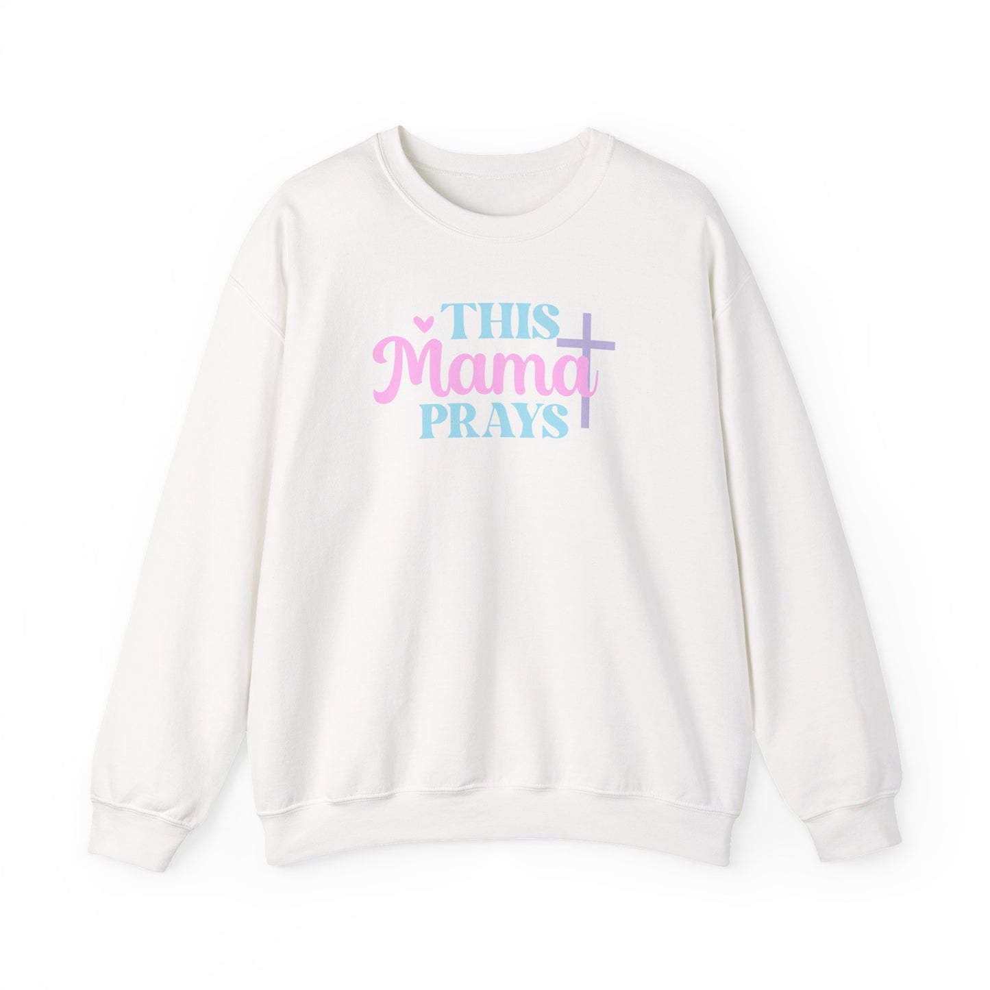 This Mama Prays Sweatshirt — Christian Mom Prayer Crewneck