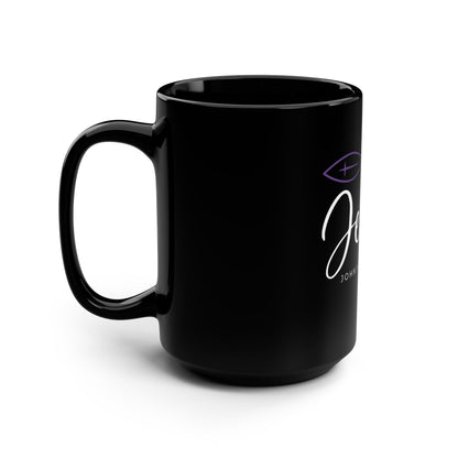 Christian Jesus 15oz Black Mug — "The Way, The Truth, The Life" (John 14:6)