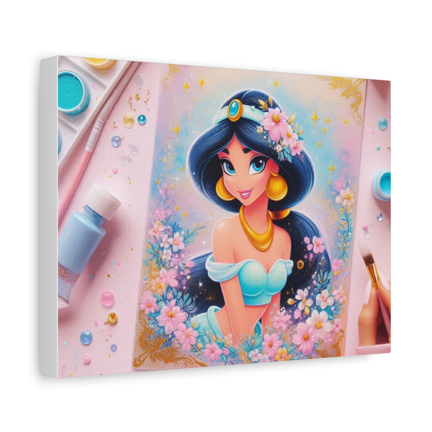 Enchanting Jasmine Canvas Art Print, Magical Decor, Wall Art, Jasmine Artwork, Gift for Disney Fans