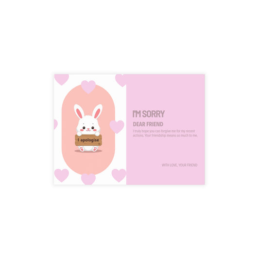 Bunny Apologies Postcard Bundles (envelopes included)