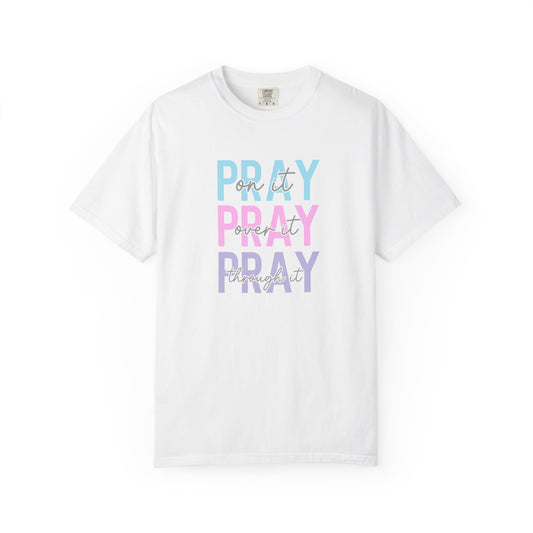 Pray Repeat Tee — Pastel Inspirational Christian T-Shirt