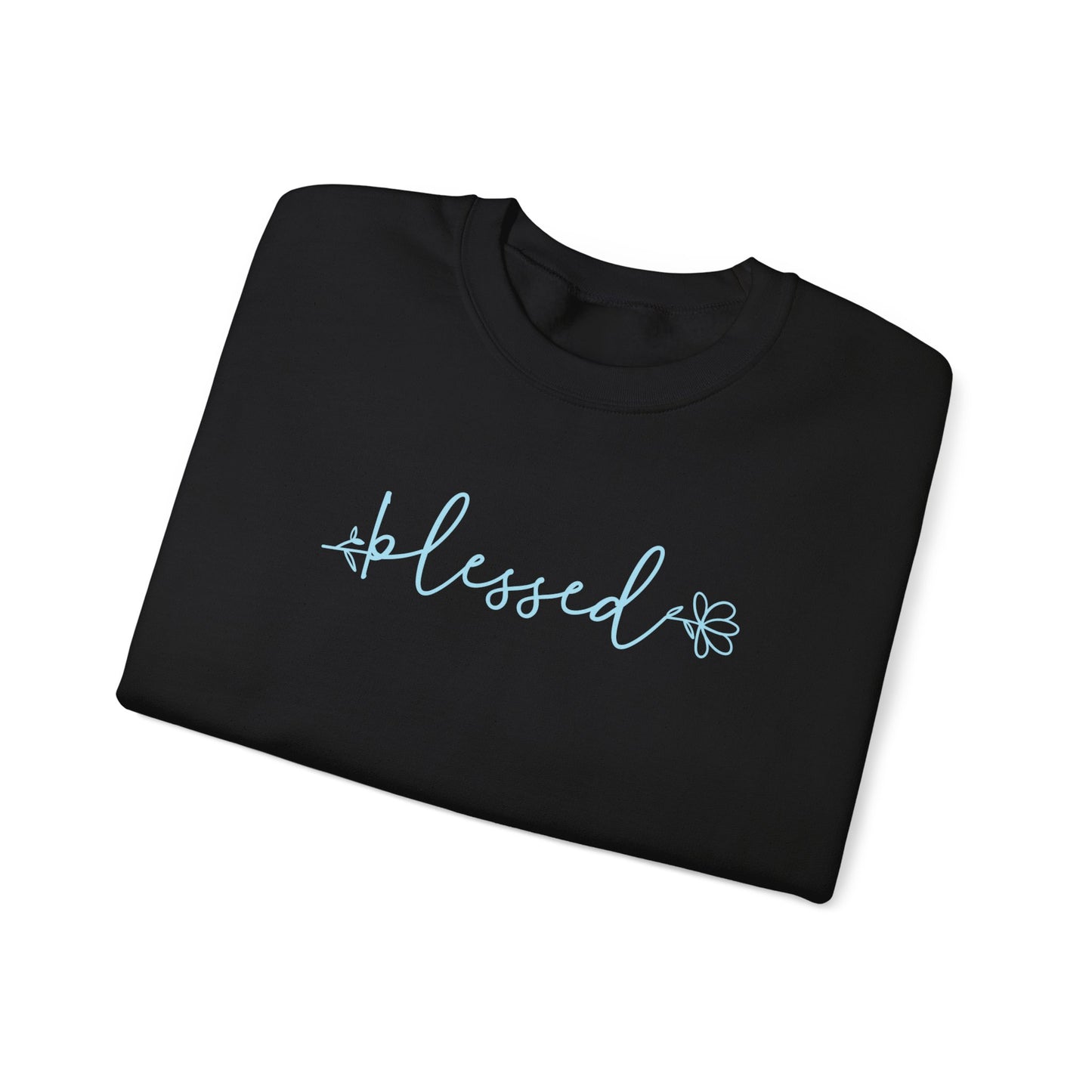 Blessed Floral Crewneck Sweatshirt — Cozy Inspirational Pullover