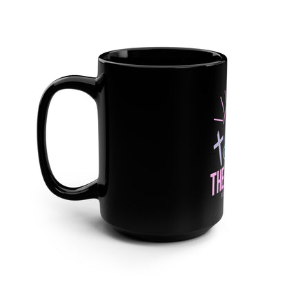 Be the Light 15oz Black Mug — Christian Inspirational Coffee Cup (Matthew 5:14)