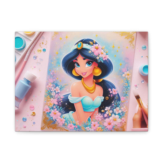 Enchanting Jasmine Canvas Art Print, Magical Decor, Wall Art, Jasmine Artwork, Gift for Disney Fans