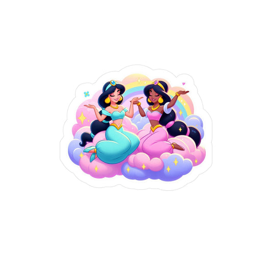 Princess Jasmine Decals for Decor, Kids' Room Stickers, Fun Wall Art, Colorful Laptop Stickers, Cute Party Favors