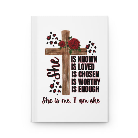 Inspirational Hardcover Journal for Women, Faith Journal, Christian Gift, Empowerment Notebook, Purposeful Writing Journal, Self-Love (RED)