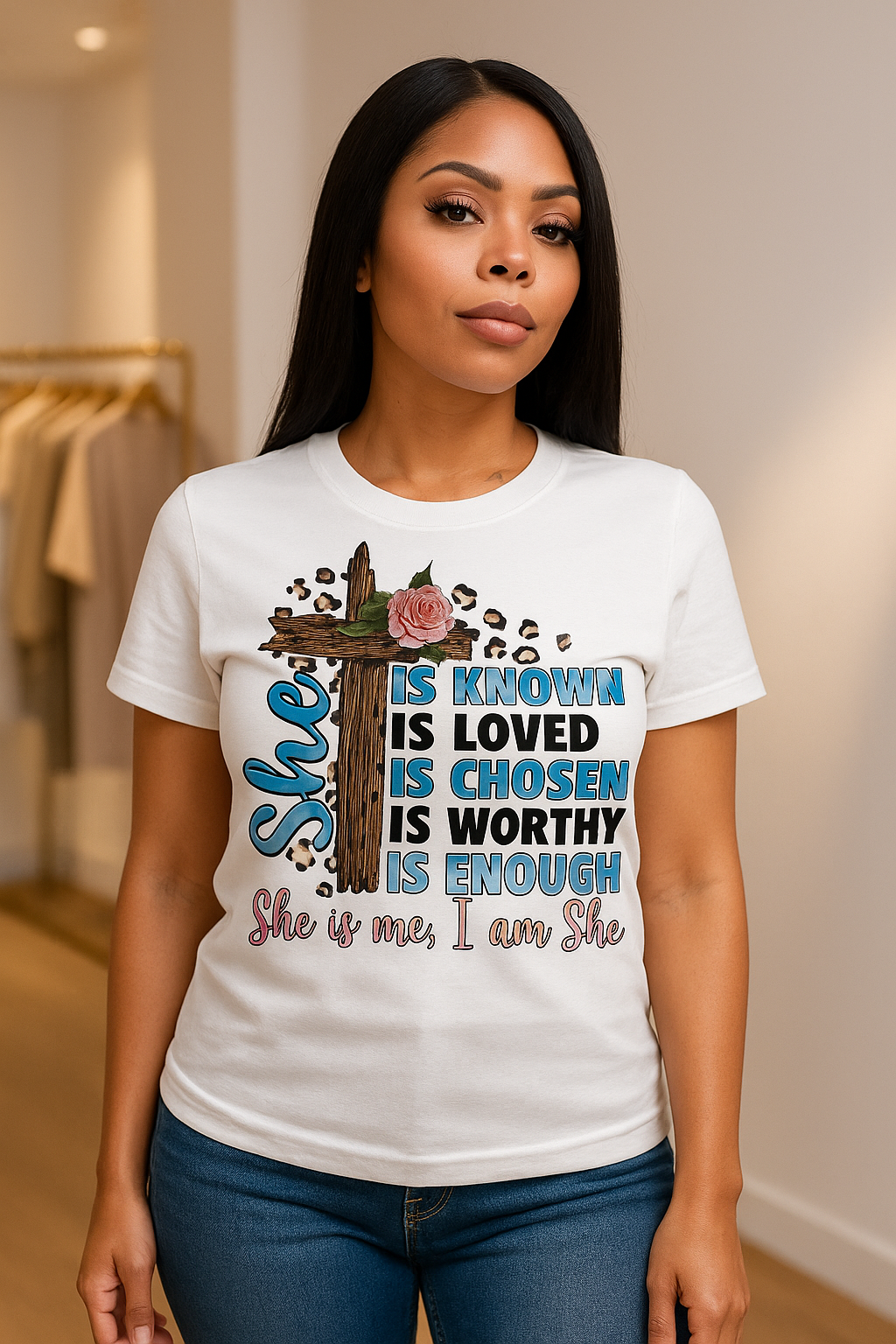 SHE IS - WHT TSHIRT - MED