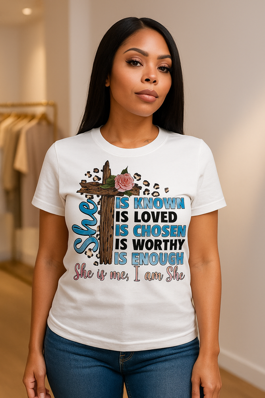 SHE IS - WHT TSHIRT - MED
