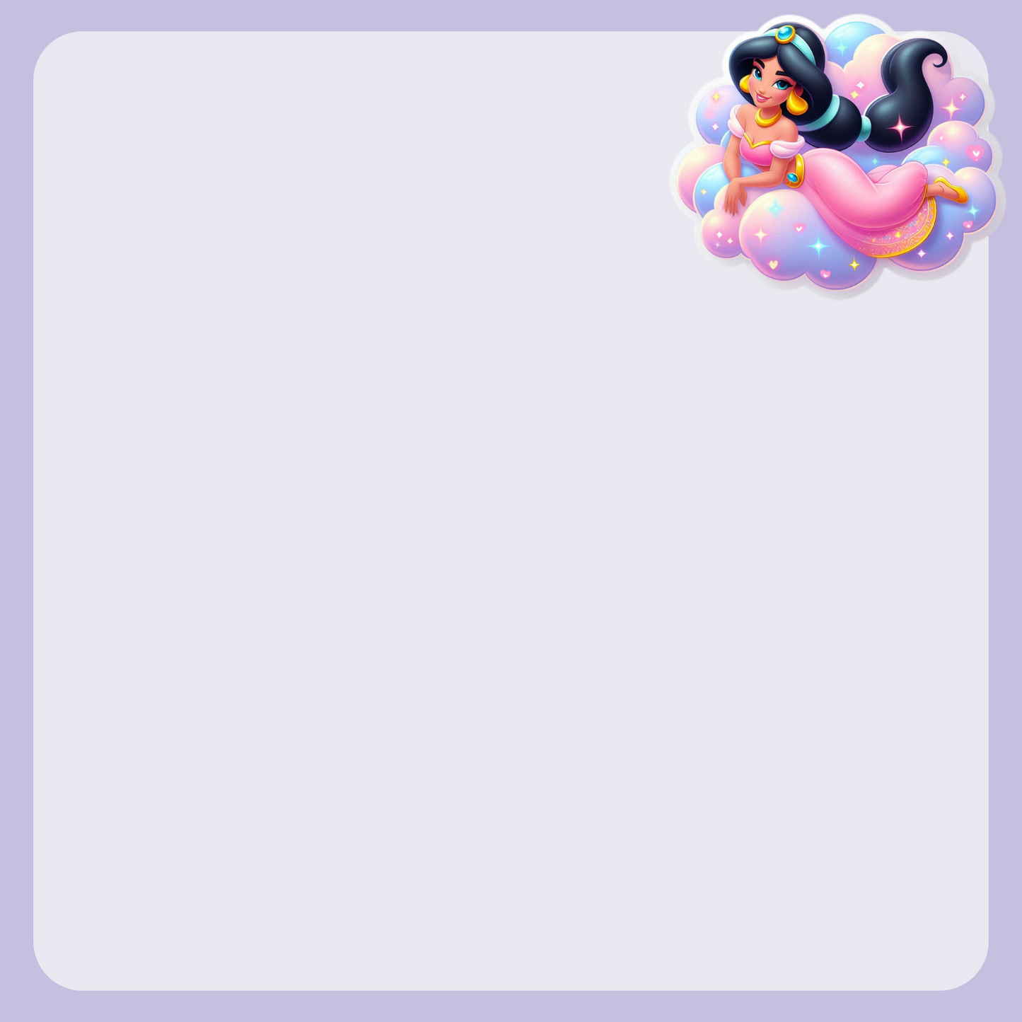 Dreamy Princess Sticky Note - Digital Download